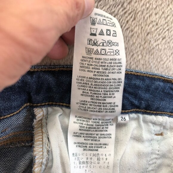 Guess Womens Cut Off Jean Shorts Size 26 Blue Denim Distressed Casual Frayed Hem - Picture 9 of 15